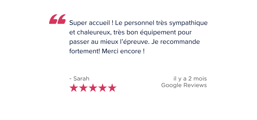 5 étoiles de Sarah
